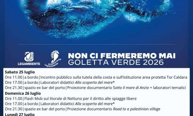 Goletta Verde fa tappa ad Anzio, il programma
