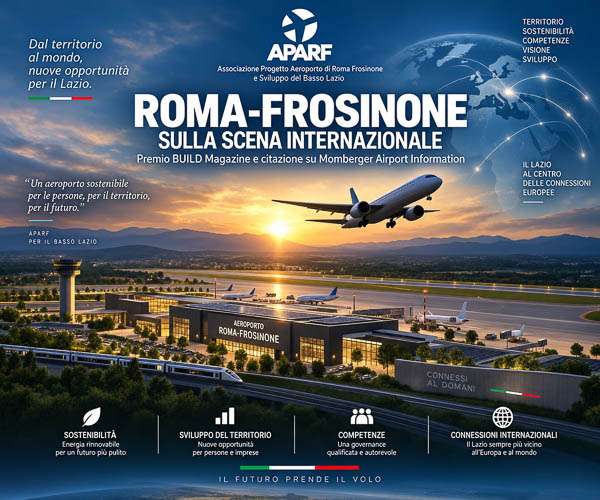 Terzo scalo del Lazio a Frosinone, Quadrini: “prestigioso riconoscimento internazionale che premia un lavoro straordinario”
