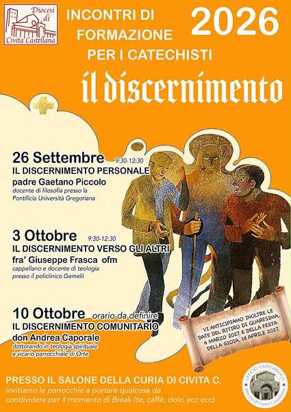 Civita Castellana, sabato 3 ottobre il secondo incontro di formazione per i Catechisti
